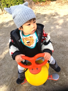 RYUNOSUKE( ᐛさん（キッズ・60cm）の冬コーディネート
