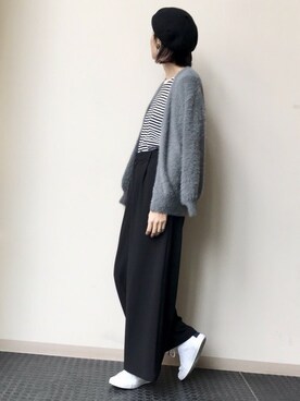 「NANO universe（ナノユニバース）のアイテム（ハンチング/ベレー帽）」を使った、nano・universe lady's webeditorさん（レディース・167cm）の秋コーディネート