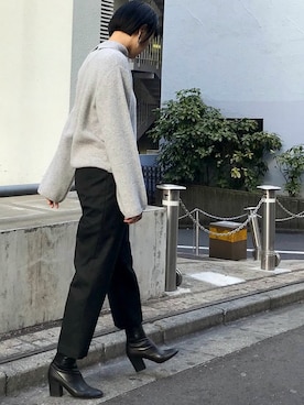 「カシミヤ」｜「アイテム（シューズ）」を使った、nano・universe lady's webeditorさん（レディース・167cm）の冬コーディネート