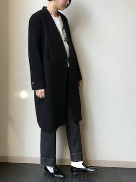 「ワッフル」｜「アイテム（その他アウター）」を使った、nano・universe lady's webeditorさん（レディース・167cm）の冬コーディネート