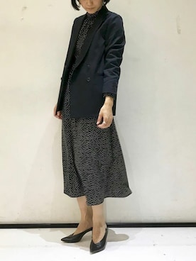 「kaene（カエン）のアイテム（ワンピース）」を使った、nano・universe lady's webeditorさん（レディース・167cm）の春コーディネート