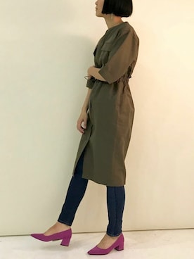 「アースカラー」｜「アイテム（ワンピース/ドレス）」を使った、nano・universe lady's webeditorさん（レディース・167cm）の春コーディネート