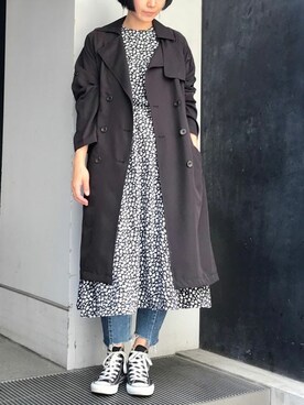 「NANO universe（ナノユニバース）のアイテム（トレンチコート）」を使った、nano・universe lady's webeditorさん（レディース・167cm）の春コーディネート