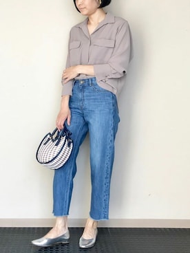 「HASHIBAMI（ハシバミ）のアイテム（バッグ）」を使った、nano・universe lady's webeditorさん（レディース・167cm）の春コーディネート