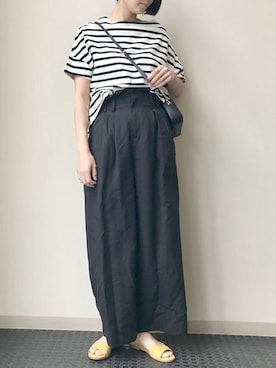 「ボーダーTシャツ」｜nano・universe lady's webeditorさん（レディース・167cm）の春コーディネート