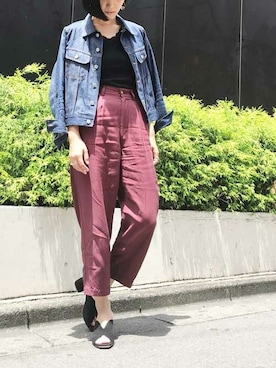 「NANO universe（ナノユニバース）のアイテム（タンクトップ）」を使った、nano・universe lady's webeditorさん（レディース・167cm）の夏コーディネート