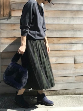 「PROTCOL（プロトコル）のアイテム」を使った、nano・universe lady's webeditorさん（レディース・167cm）の秋コーディネート