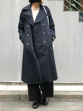 「春コート」｜「アイテム（オールインワン・サロペット）」を使った、nano・universe lady's webeditorさん（レディース・167cm）の冬コーディネート