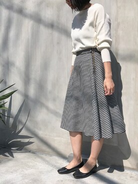 「NANO universe（ナノユニバース）のアイテム（パンプス）」を使った、nano・universe lady's webeditorさん（レディース・167cm）の春コーディネート