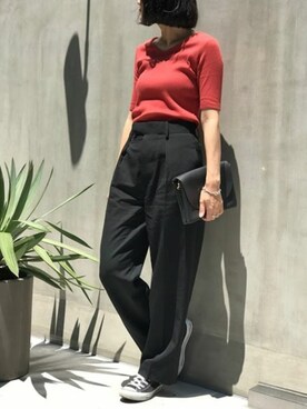 「スラックスパンツ」｜nano・universe lady's webeditorさん（レディース・167cm）の春コーディネート