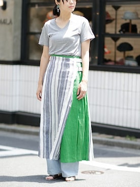 「ラップスカート」｜nano・universe lady's webeditorさん（レディース・167cm）の春コーディネート