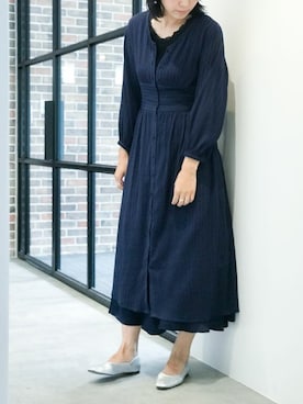 「アイテム（ワンピース、ブルー系）」を使った、nano・universe lady's webeditorさん（レディース・167cm）の夏コーディネート