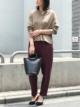 「NANO universe（ナノユニバース）のアイテム（パンプス）」を使った、nano・universe lady's webeditorさん（レディース・167cm）の夏コーディネート