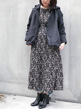 「NANO universe（ナノユニバース）のアイテム（ノーカラージャケット）」を使った、nano・universe lady's webeditorさん（レディース・167cm）の秋コーディネート