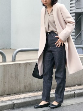 「NANO universe（ナノユニバース）のアイテム（ショルダーバッグ）」を使った、nano・universe lady's webeditorさん（レディース・167cm）の冬コーディネート