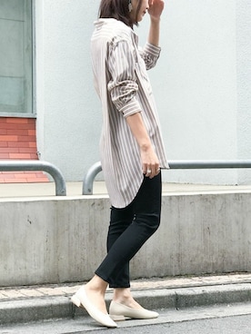 「NANO universe（ナノユニバース）のアイテム（パンプス）」を使った、nano・universe lady's webeditorさん（レディース・167cm）の冬コーディネート