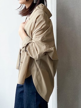 「アイテム（トップス、ベージュ系）」を使った、nano・universe lady's webeditorさん（レディース・167cm）の春コーディネート