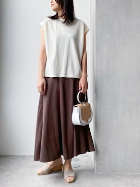 「セットアップスタイル」｜「アイテム（ワンピース/ドレス）」を使った、nano・universe lady's webeditorさん（レディース・167cm）の春コーディネート