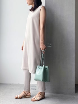 「セットアップスタイル」｜「アイテム（ワンピース/ドレス）」を使った、nano・universe lady's webeditorさん（レディース・167cm）の春コーディネート