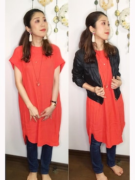 「And A（アンドエー）のアイテム（ジャケット/アウター）」を使った、Yukiko Kajiさん（レディース・156cm）の夏コーディネート