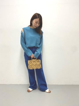 「KBF+（ケービーエフプラス）のアイテム（トップス）」を使った、RODE SKO (ロデスコ)さん（レディース・162cm）の春コーディネート