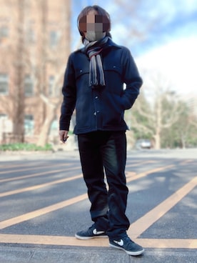 「SHIPS（シップス）のアイテム（ブルゾン）」を使った、nob3nさん（メンズ・170cm）の冬コーディネート