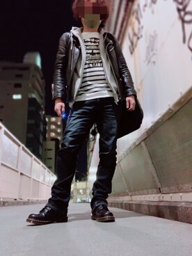 「VANQUISH（ヴァンキッシュ）のアイテム（ジャケット/アウター）」を使った、nob3nさん（メンズ・170cm）の冬コーディネート
