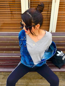 「Levi’s ENGINEERED JEANS（リーバイスエンジニアジーンズ）のアイテム（ジャケット/アウター）」を使った、めろんぱんさん（レディース・148cm）の夏コーディネート
