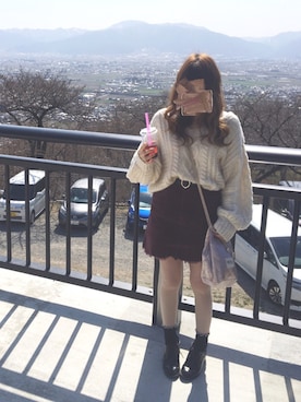 「ハートニット」｜🐰ㅤメ ｲ ﾒ ｲㅤ🐰さん（レディース・153cm）の春コーディネート