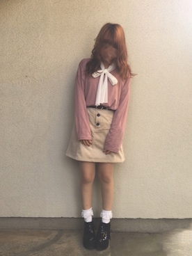 「チュールリボン」｜🐰ㅤメ ｲ ﾒ ｲㅤ🐰さん（レディース・153cm）の秋コーディネート