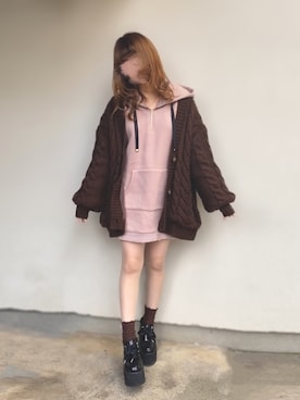 Evelyn Evelyn のワンピース ピンク系 を使ったコーディネート一覧 Wear