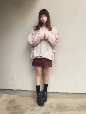 「スーパーオーバーサイズスウェット」｜🐰ㅤメ ｲ ﾒ ｲㅤ🐰さん（レディース・153cm）の秋コーディネート