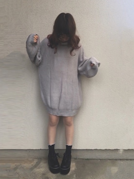 「WEGO（ウィゴー）のアイテム（その他シューズ）」を使った、🐰ㅤメ ｲ ﾒ ｲㅤ🐰さん（レディース・153cm）の冬コーディネート