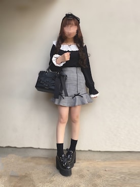 「フレンチガーリー」｜「アイテム（カチューシャ）」を使った、🐰ㅤメ ｲ ﾒ ｲㅤ🐰さん（レディース・153cm）の春コーディネート