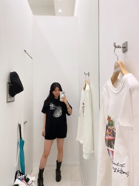 「AIGLE（エーグル）のアイテム（レインシューズ）」を使った、pikariさん（レディース・164cm）の夏コーディネート