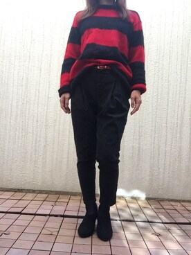 「アイテム（ブーティ）」を使った、うずらさん（レディース・160cm・40代）の冬コーディネート