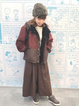 「レプシィム(LEPSIM)」｜「アイテム（キャップ）」を使った、まぶーさん（レディース・160cm）の冬コーディネート