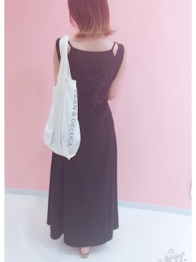 「SHEL’TTER（シェルター）のアイテム（ワンピース/ドレス）」を使った、みはるさん（レディース・164cm）の夏コーディネート