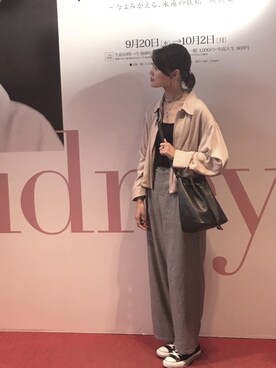 「チドリ柄」｜「アイテム（ブルゾン）」を使った、みはるさん（レディース・164cm）の秋コーディネート