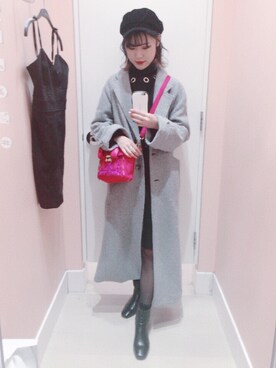 「SHEL’TTER（シェルター）のアイテム（ジャケット/アウター）」を使った、みはるさん（レディース・164cm）の冬コーディネート