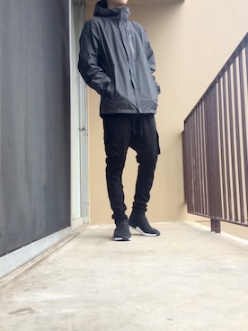 「RICK OWENS」｜「アイテム（その他アウター）」を使った、knowuhさん（メンズ・180cm）の冬コーディネート