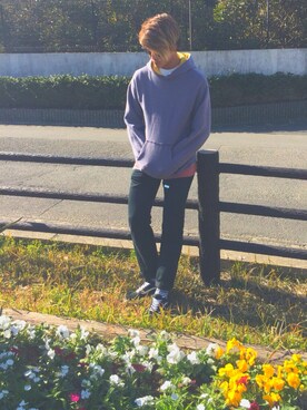 「VANS（バンズ）のアイテム（チノパンツ）」を使った、K-ske Nishiguchiさん（メンズ・175cm）の冬コーディネート