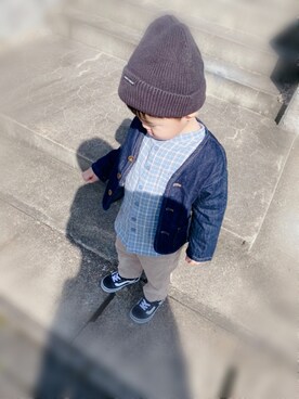 「SM2（エスエムツー）のアイテム」を使った、y-mam862さん（キッズ・90cm）の冬コーディネート