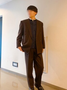 「古着好きな人と繋がりたい」｜「アイテム（セットアップ）」を使った、kohkiさん（メンズ・174cm）の冬コーディネート