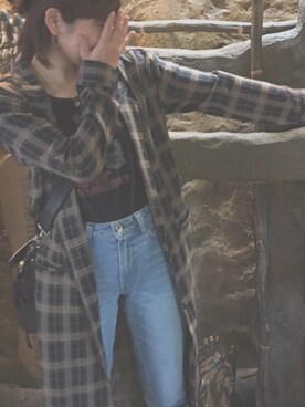 「コーディネート」｜「アイテム（ダウンジャケット/コート）」を使った、chiroさん（レディース・156cm）の冬コーディネート