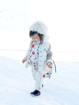 「BACK ALLEY（バックアレイ）のアイテム」を使った、LOUIS☆LOUIEさん（キッズ・80cm）の冬コーディネート