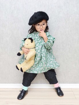 「☆のアイテム（その他、その他）」を使った、LOUIS☆LOUIEさん（キッズ・90cm）の秋コーディネート