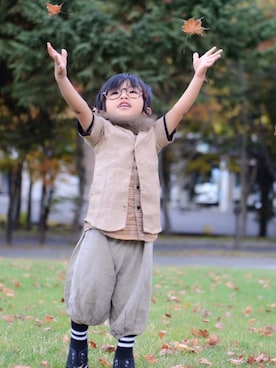「秋🍂のアイテム（その他、その他）」を使った、LOUIS☆LOUIEさん（キッズ・90cm）の秋コーディネート