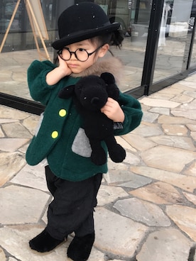 「UNIQLO（ユニクロ）のアイテム（その他）」を使った、LOUIS☆LOUIEさん（キッズ・90cm）の冬コーディネート