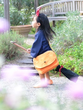 「Handmade（ハンドメイド）のアイテム（ワンピース、ブラック系）」を使った、LOUIS☆LOUIEさん（キッズ・90cm）の冬コーディネート